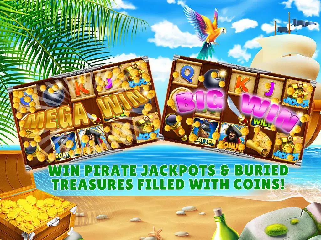 Capturas de tela do Slots Pirates Treasure - Free Slot Machine Game iPad 