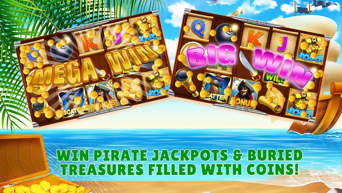 Capturas de tela do Slots Pirates Treasure - Free Slot Machine Game