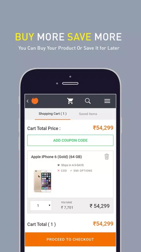 Tangkapan layar Infibeam Online Shopping App