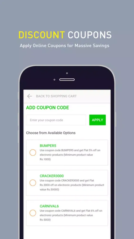 Tangkapan layar Infibeam Online Shopping App