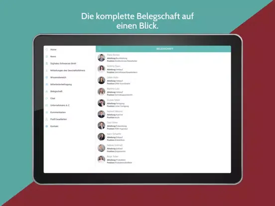 MyCompany-App iPad  Screenshots