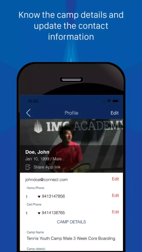 ภาพหน้าจอของ IMG Academy Connect