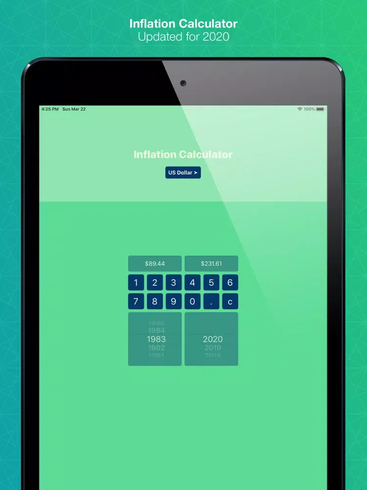 Inflation Calculator Pro iPad  스크린샷