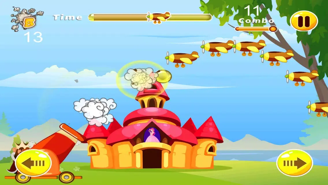 Tangkapan layar Castle defense - the king army against wood planes - Free Edition