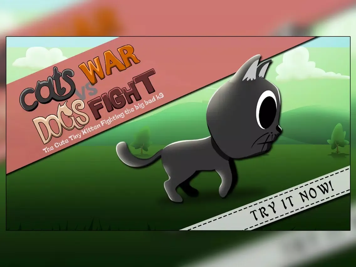 Cats War VS Dogs Fight : The Cute Tiny Kitten Fighting the Big Bad K9 - Free iPad 应用截图