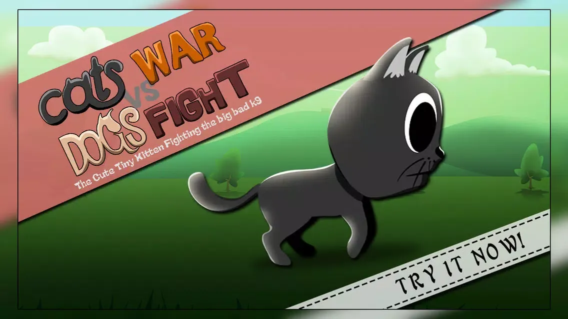 Cats War VS Dogs Fight : The Cute Tiny Kitten Fighting the Big Bad K9 - Free应用截图