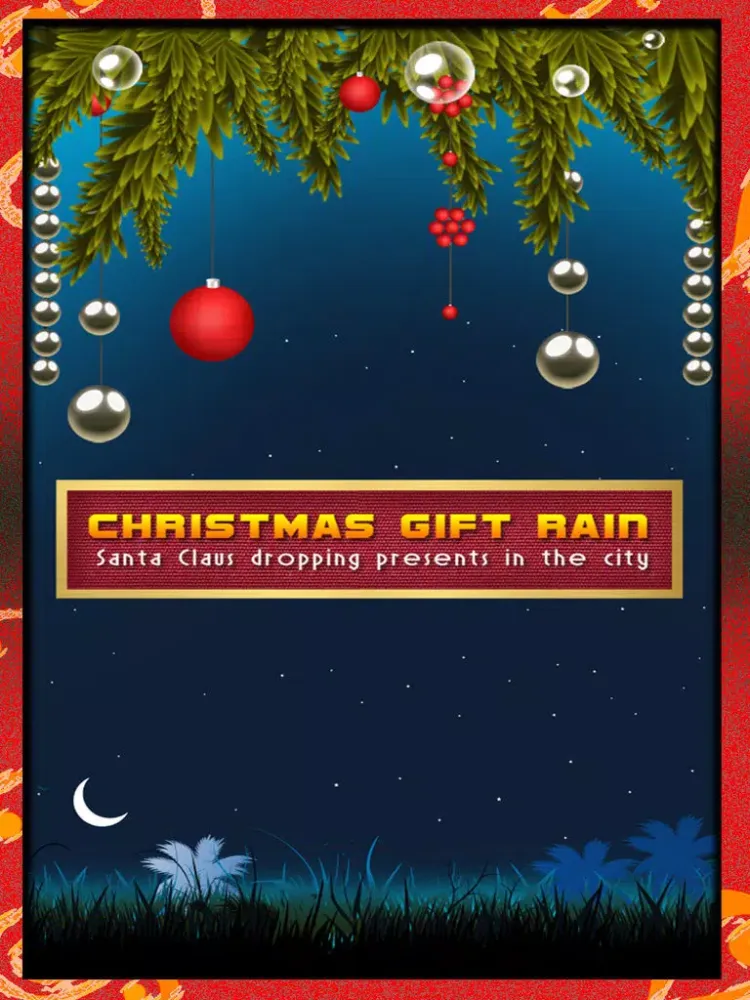 Christmas Gift Rain : Santa Claus dropping presents in the city - Free Edition iPad 应用截图