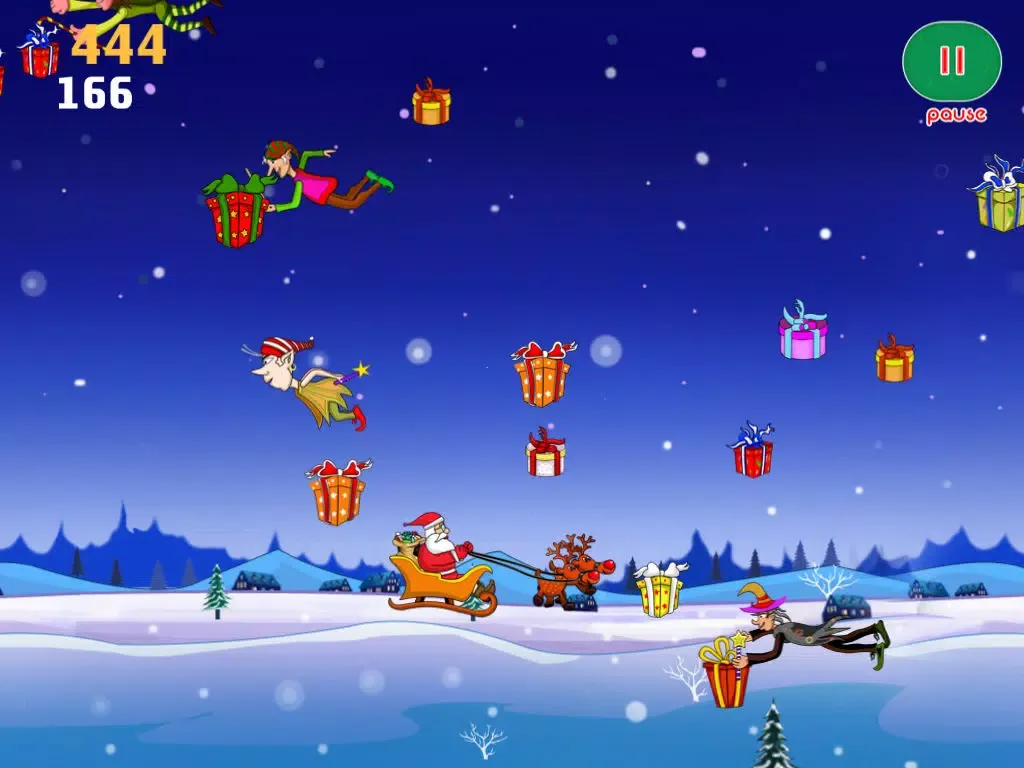 Flying Santa Claus – Saving Christmas tree gifts for children’s and family iPad  Screenshots