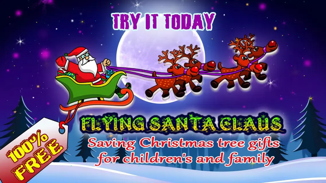 Flying Santa Claus – Saving Christmas tree gifts for children’s and family Screenshots