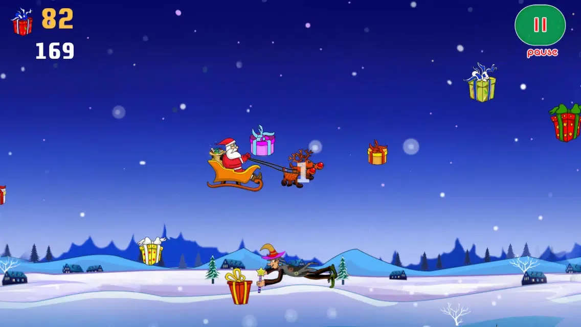 Flying Santa Claus – Saving Christmas tree gifts for children’s and family Screenshots