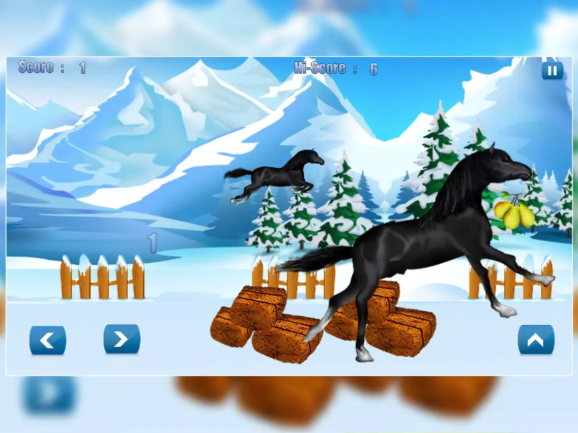 Horse Poney Wild Agility Race 2 : The winter icy mountain dangerous path - Free iPad  スクリーンショット