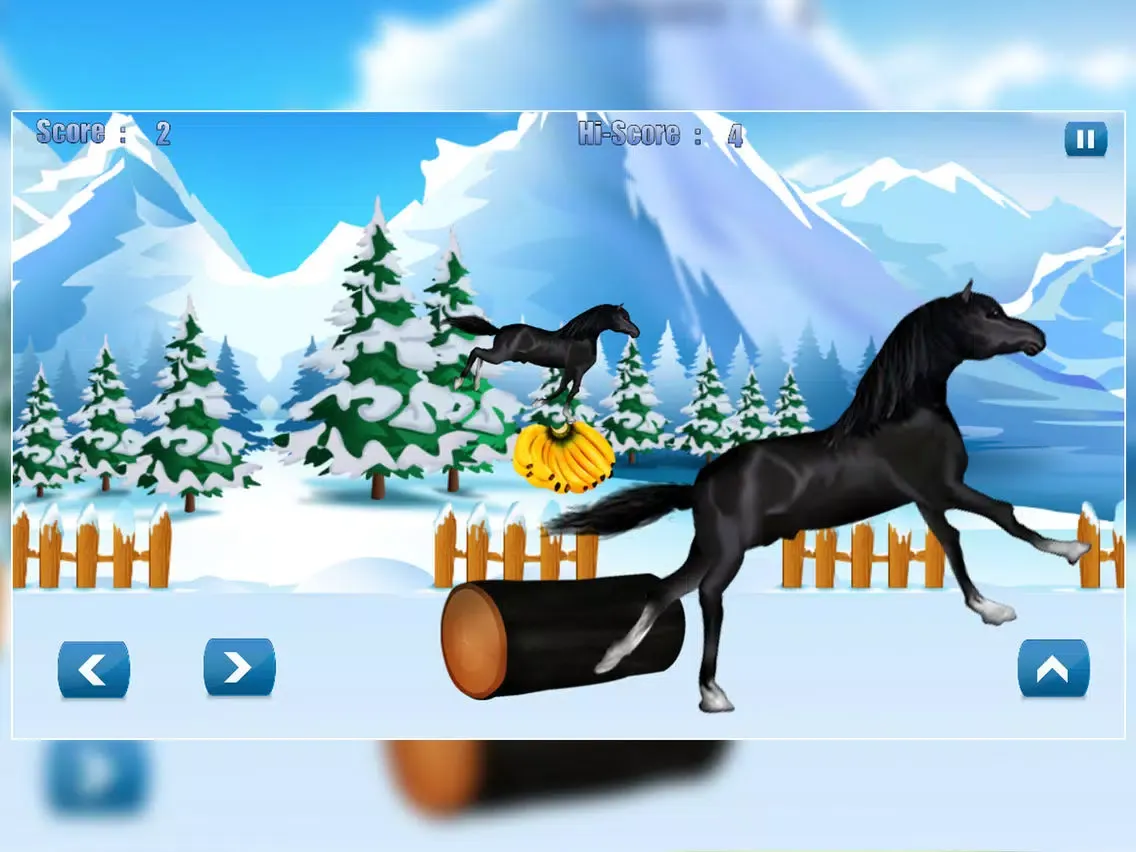 Horse Poney Wild Agility Race 2 : The winter icy mountain dangerous path - Free iPad  スクリーンショット
