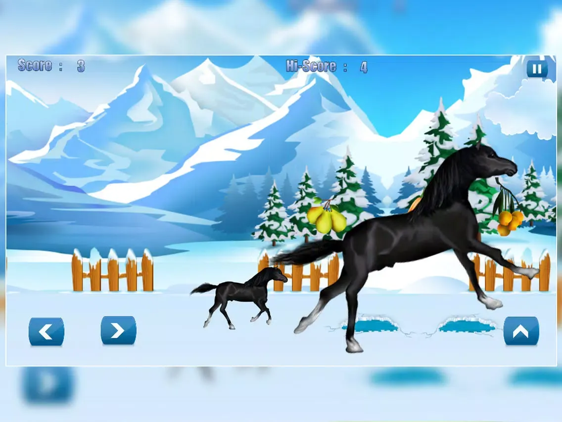 Horse Poney Wild Agility Race 2 : The winter icy mountain dangerous path - Free iPad  スクリーンショット