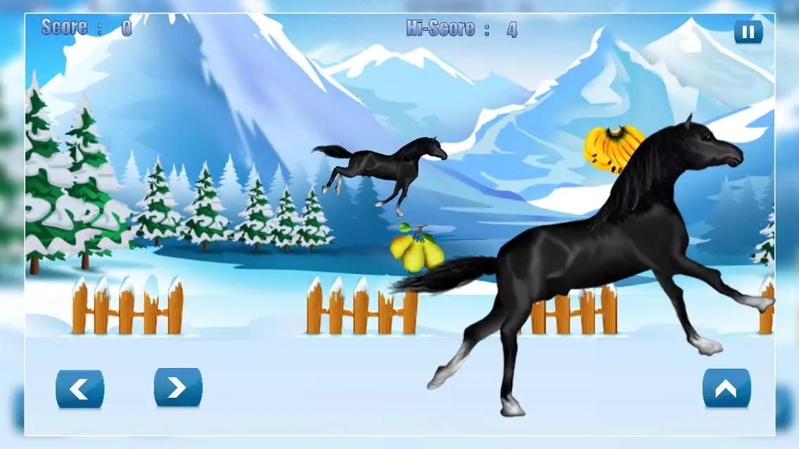 Horse Poney Wild Agility Race 2 : The winter icy mountain dangerous path - Free スクリーンショット