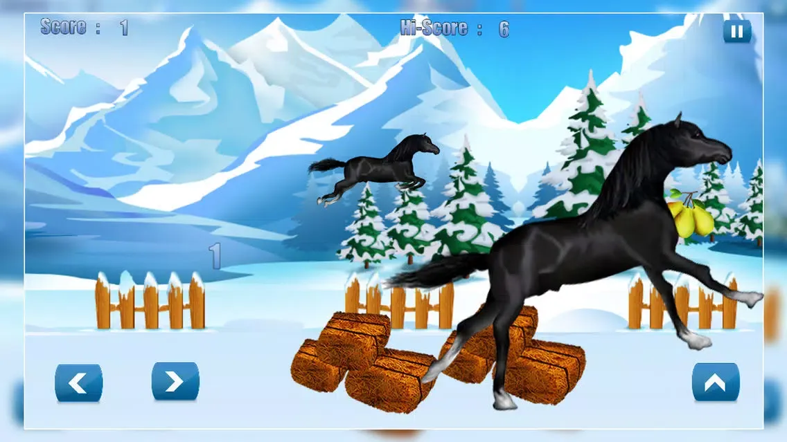 Horse Poney Wild Agility Race 2 : The winter icy mountain dangerous path - Free スクリーンショット