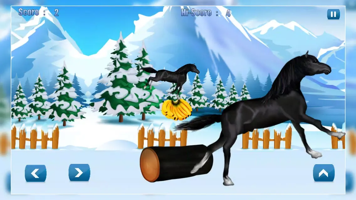 Horse Poney Wild Agility Race 2 : The winter icy mountain dangerous path - Free スクリーンショット