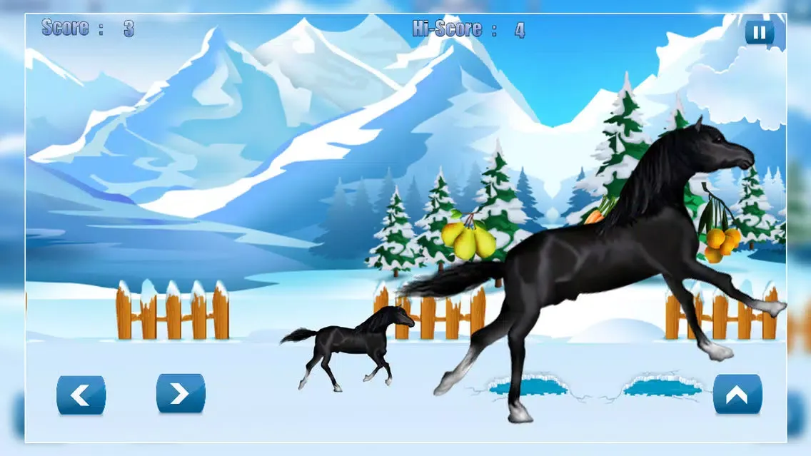 Horse Poney Wild Agility Race 2 : The winter icy mountain dangerous path - Free スクリーンショット