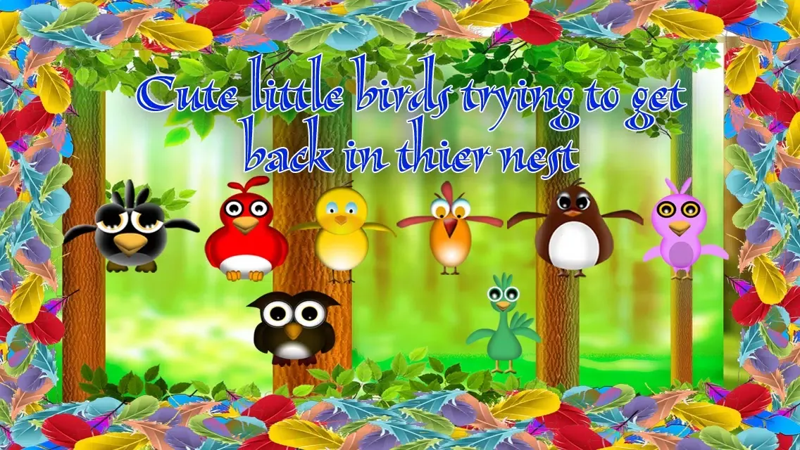 ภาพหน้าจอของ Jumping Cute Feathers : Tiny birds learning to fly - Free Edition