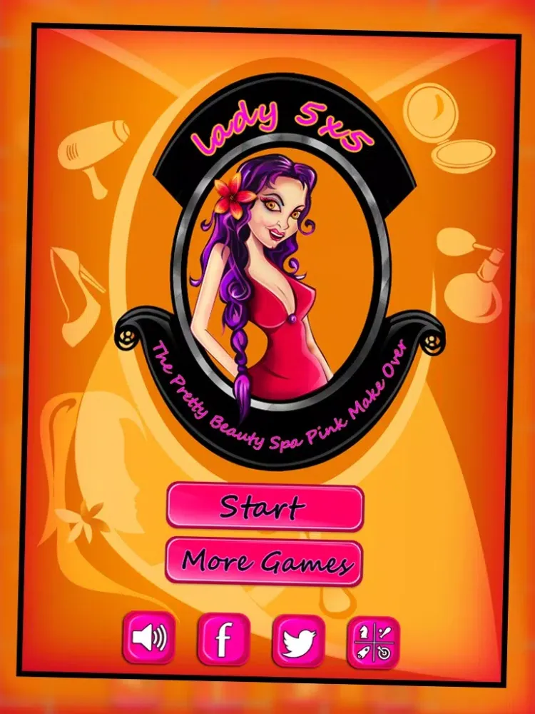 Tangkapan skrin Lady 5x5 : The Pretty Beauty Spa Pink Make Over - Free iPad 
