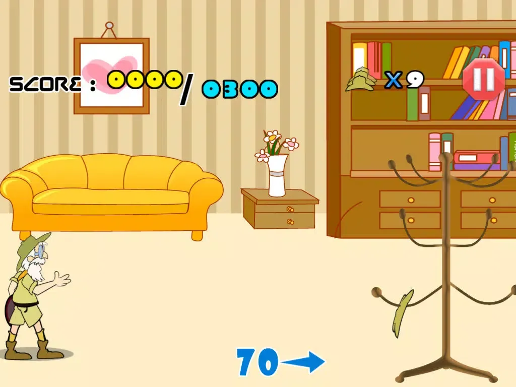 Old grandpa hat shooting game - Free Edition iPad  Screenshots