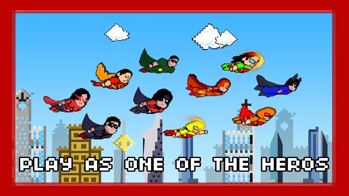 Captures d'écran de Pixel Heroes - The rocket man fighting super villains