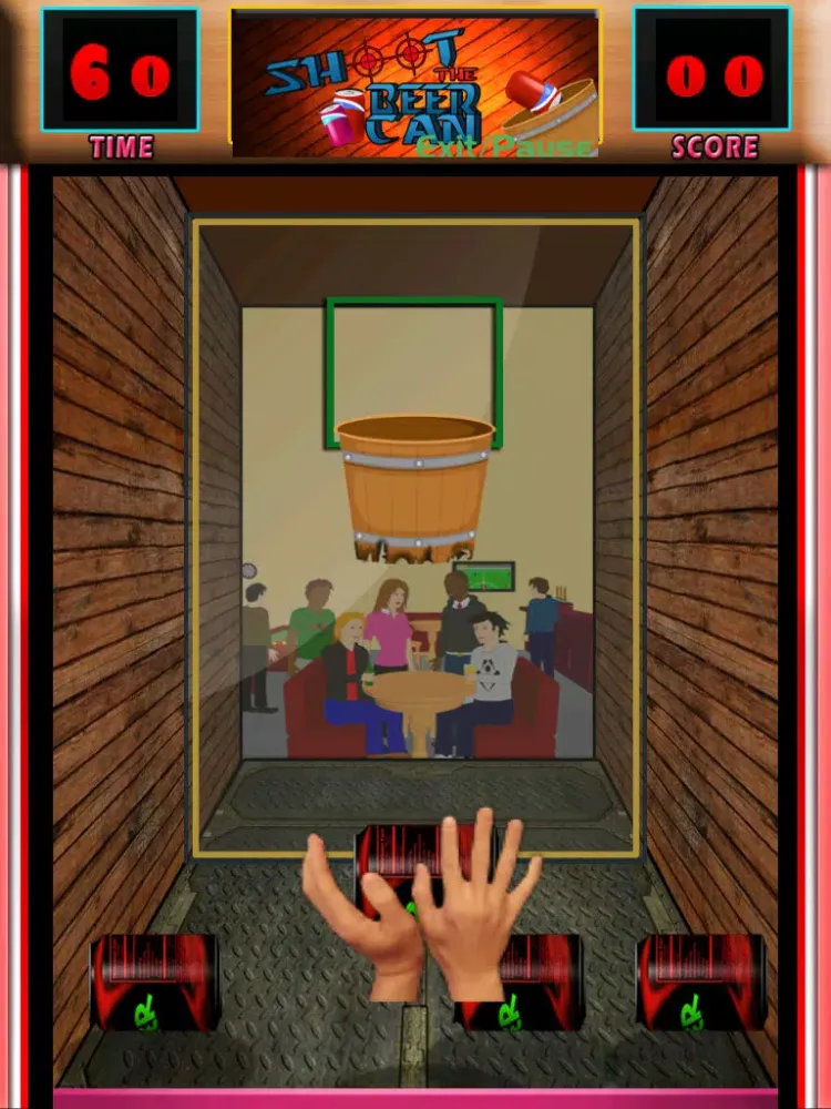 Shoot the beer can to the barman for another run - Free Edition iPad  スクリーンショット