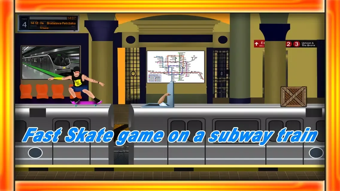 Tangkapan skrin Skate Subway Stunts : The wild rail ride race - Free Edition