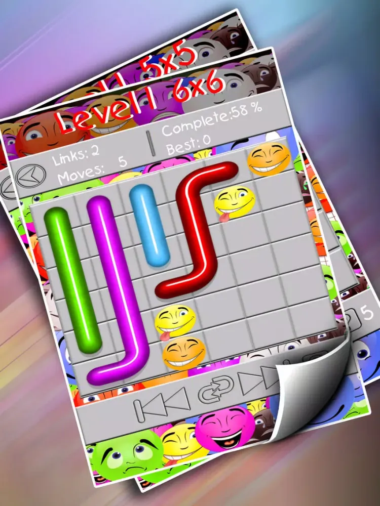 صور Smiley Emoticon Puzzle Line Match : The Emotion Brain Game - Free Edition iPad 