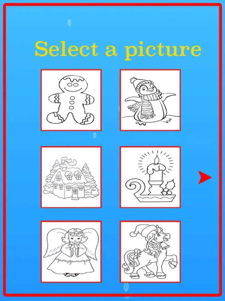Christmas Color Pages Kids Game iPad  स्क्रीनशॉट