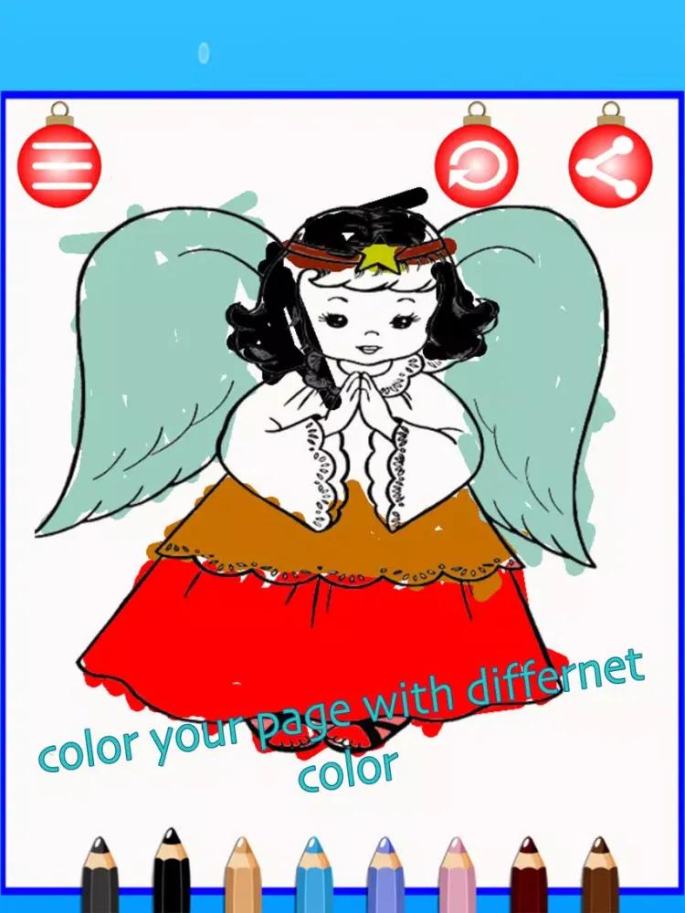 Christmas Color Pages Kids Game iPad  स्क्रीनशॉट