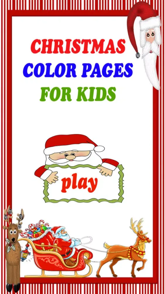 Christmas Color Pages Kids Game स्क्रीनशॉट