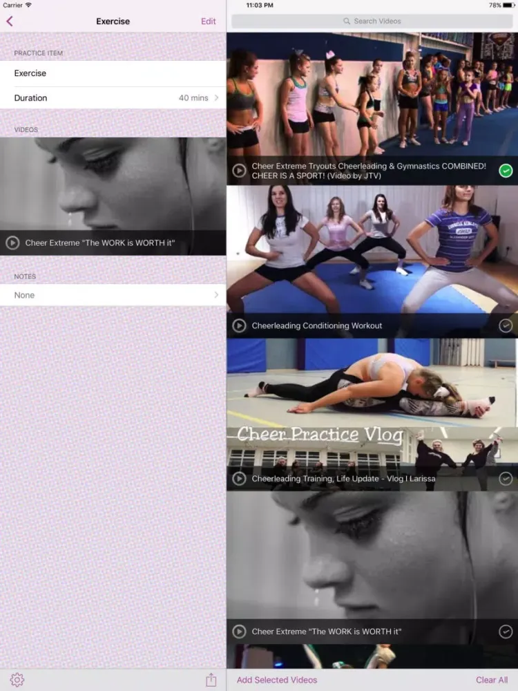 Capturas de pantalla de InfiniteCheerleading Practice Planner iPad 
