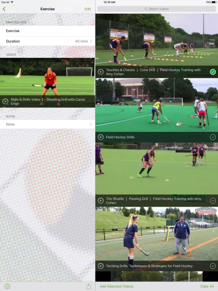 InfiniteFieldHockey Practice Planner iPad  سکرین شاٹس