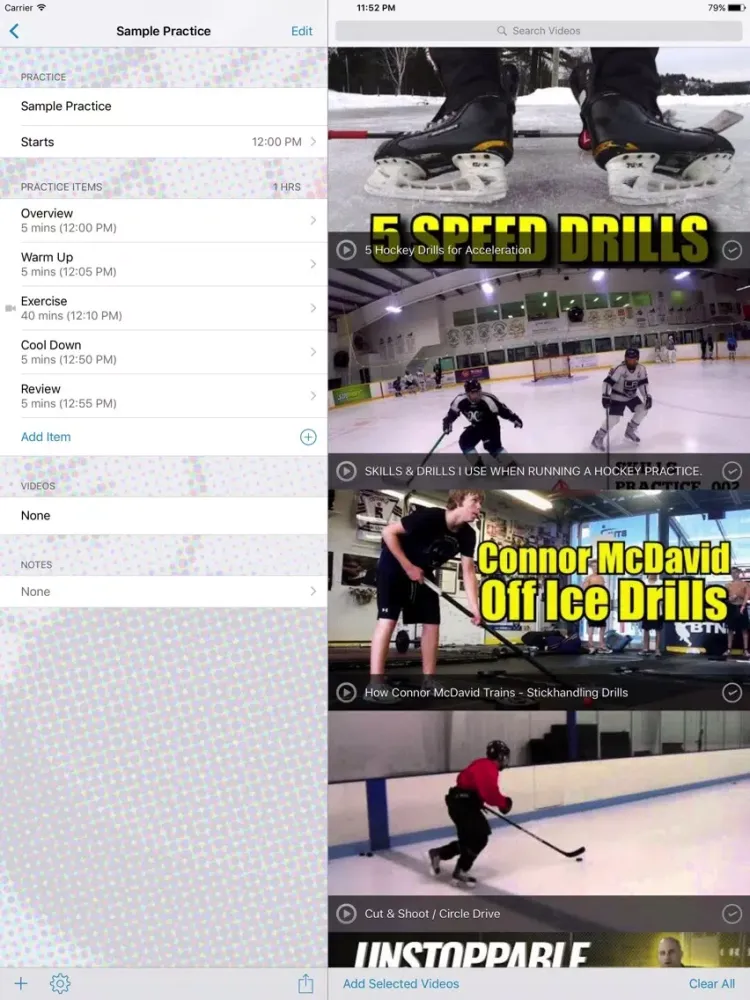 InfiniteHockey Practice Planner iPad  Screenshots