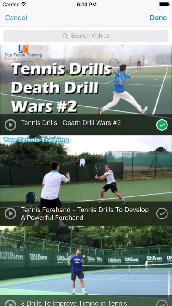 InfiniteTennis Practice Planner应用截图