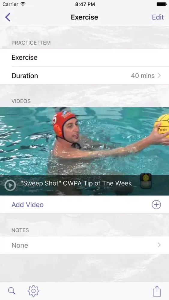 Zrzuty ekranu InfiniteWaterPolo Practice Planner
