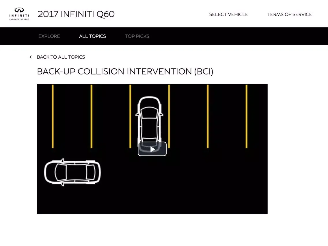 Infiniti Quick Guide iPad  Screenshots