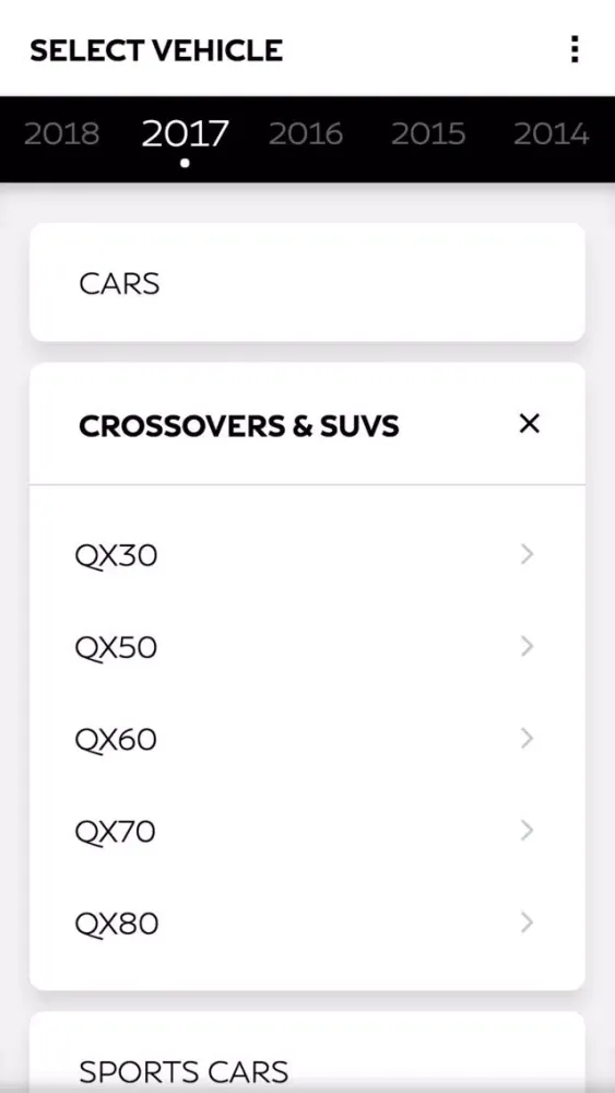 Infiniti Quick Guide Screenshots