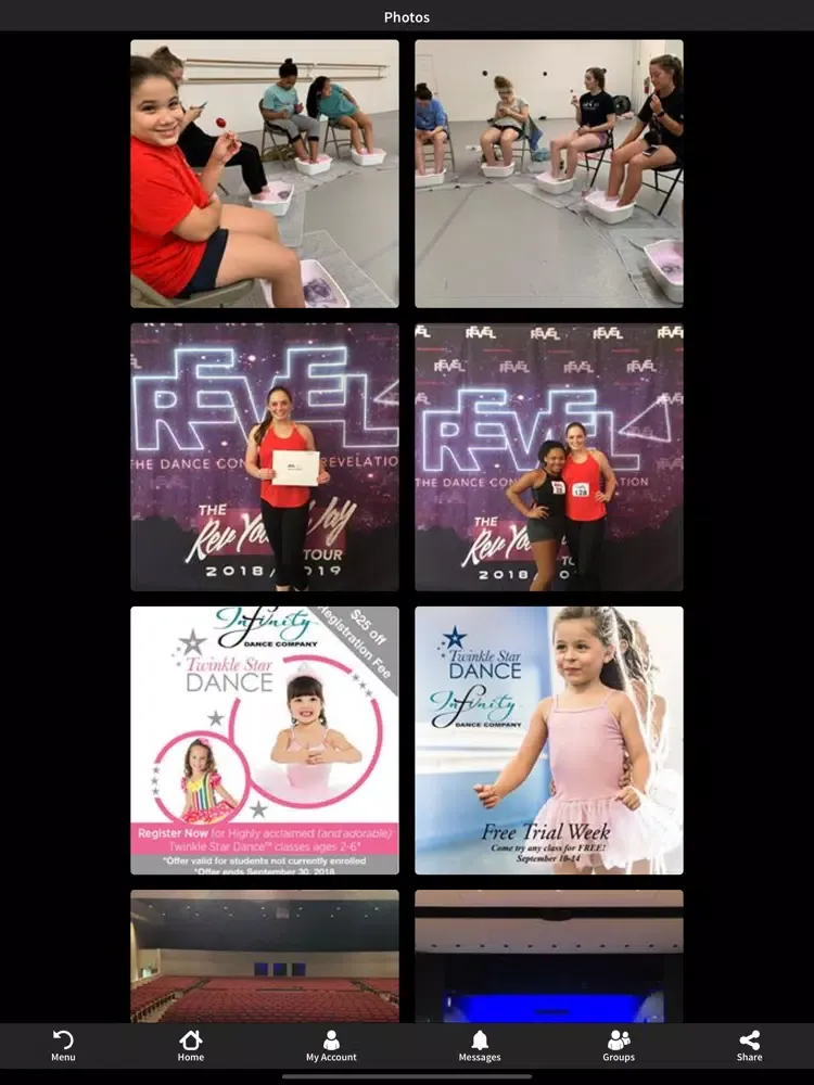 Tangkapan skrin Infinity Dance Company iPad 