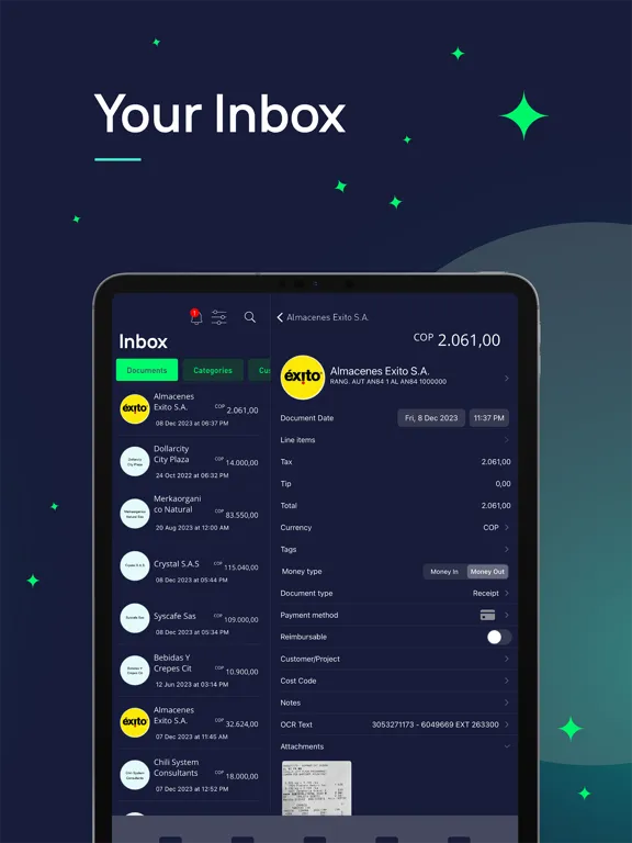 Veryfi Receipts OCR & Expenses iPad  스크린샷