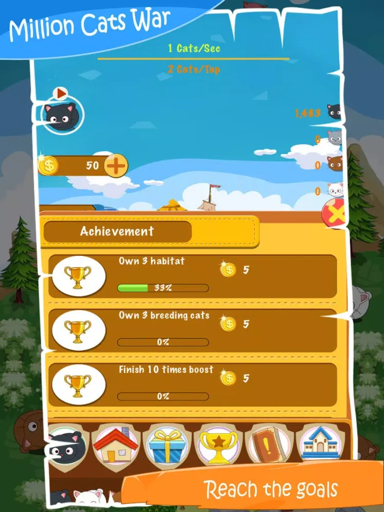 Million Cats War iPad  스크린샷