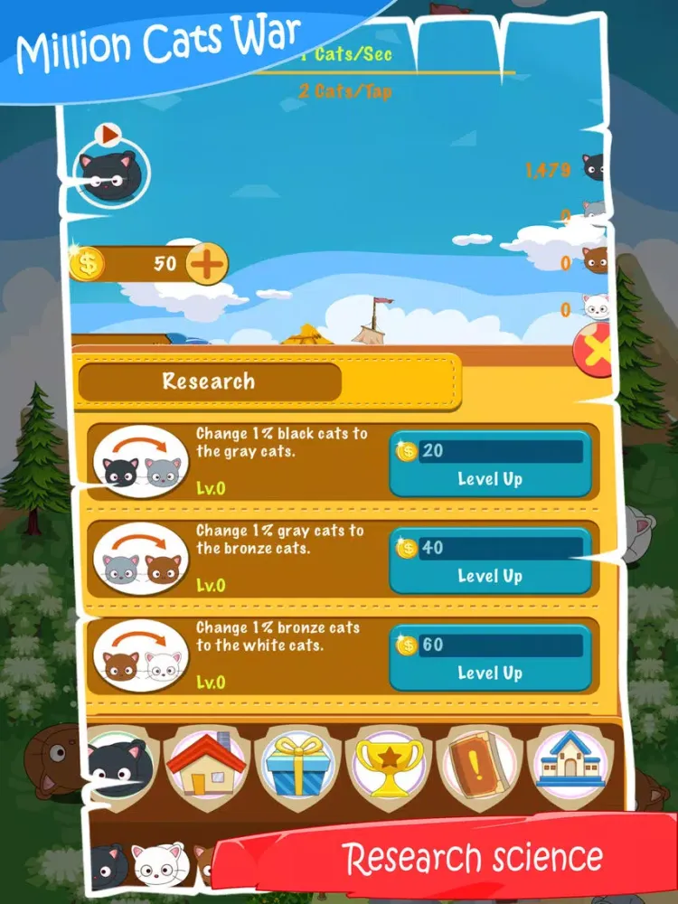 Million Cats War iPad  스크린샷