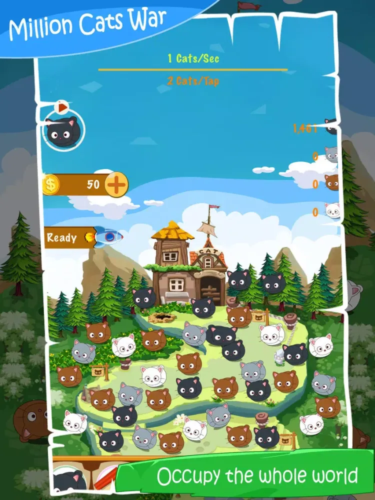 Million Cats War iPad  스크린샷