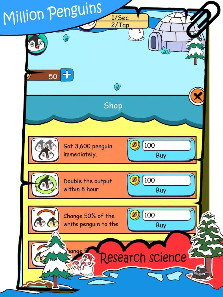 Capturas de tela do Million Penguins iPad 
