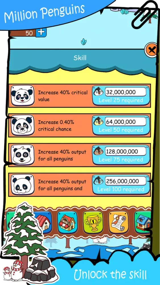 Capturas de tela do Million Penguins
