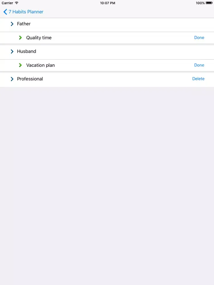 7 Habits Planner iPad  Ekran Görüntüleri