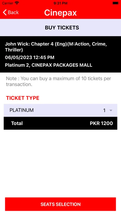 Cinepax - Movie Tickets سکرین شاٹس