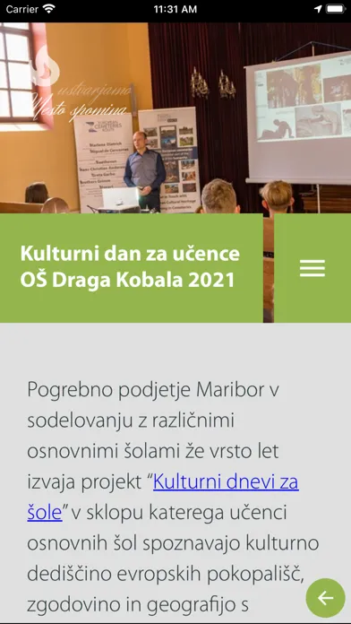 Zrzuty ekranu Mesto spomina