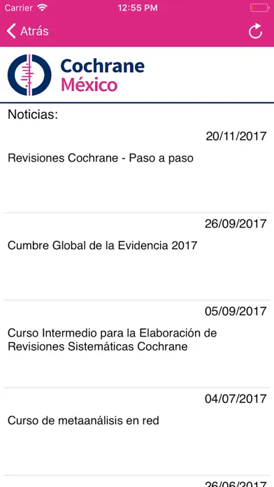 Cochrane México App স্ক্রিনশট