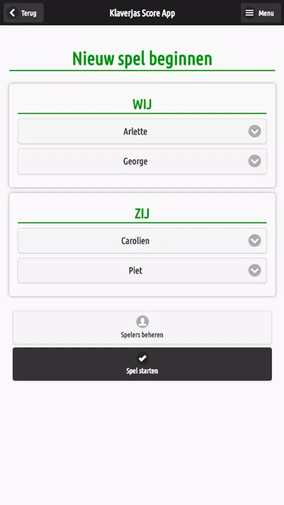 Klaverjas Score App应用截图